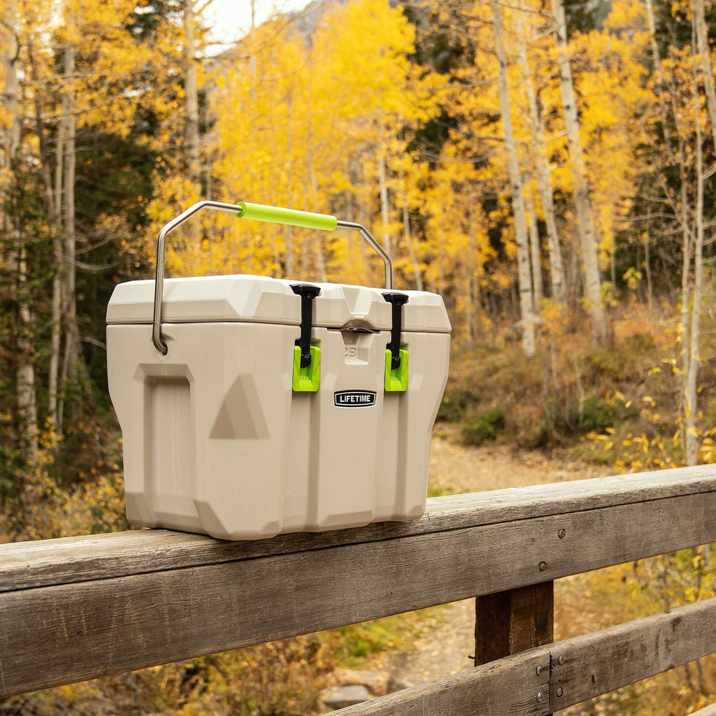 Lifetime 28 Qt Bear - Resistant Camping Cooler, Premium High Performance, Ice Retention, Hard Cooler, 20 Can Capacity, Boulder Gray (91289)
