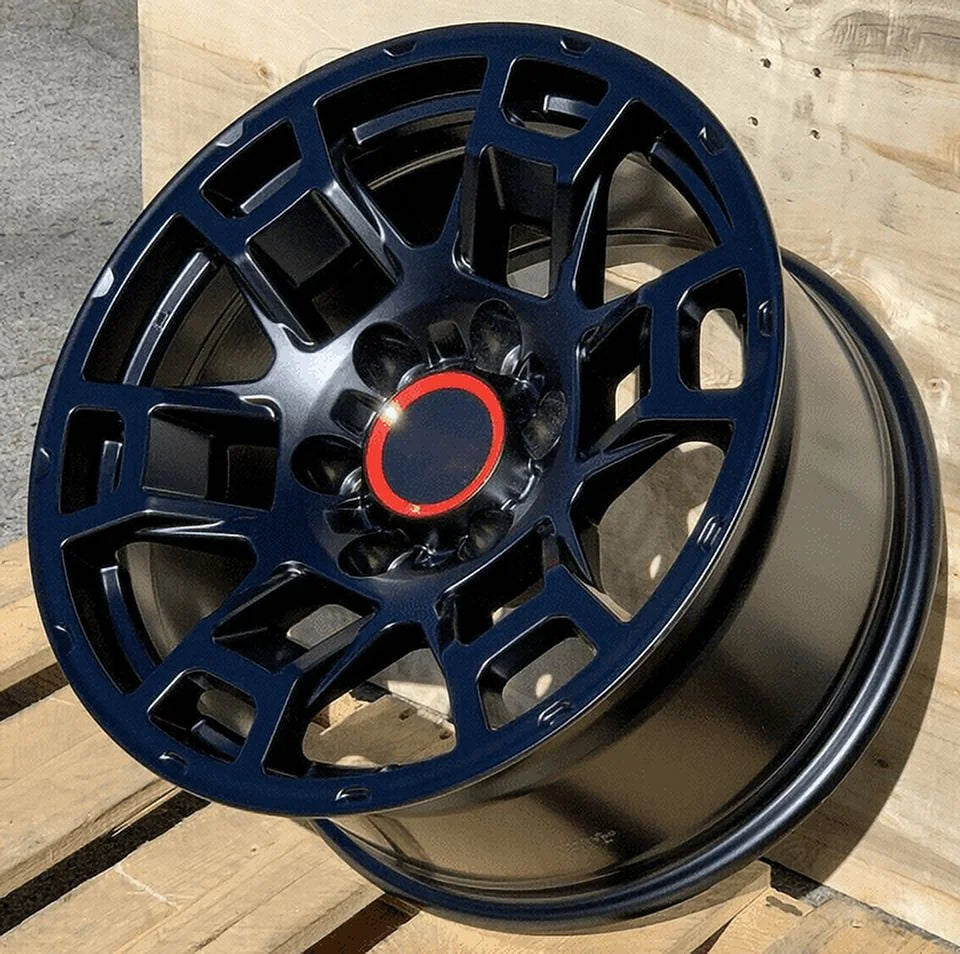 Thewheeldepot Aluminum Alloy 17 - Inch Wheel, 6x139.7 Lug, 17in x 8in/9in Rim, 6 Lugs, Black for Tacoma, 1 Pack
