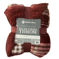Member's Mark 60" x 70" Oversized Plush Sherpa Throw Blanket (Spiced Plaid)