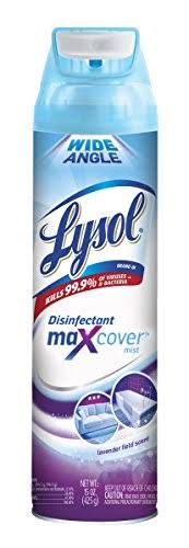 Lysol Max Cover Disinfectant Mist - Lavender Field 15 oz. (Pack of 2)