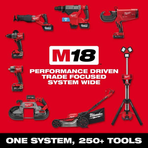 M18 FUEL 18-V Lithium-Ion Brushless Cordless Hammer Drill/Impact Combo Kit W/1/2 in .Impact Wrench Kit w/(4) Batteries
