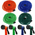 Expandable Flexible Deluxe Garden Water Hose w/ Spray Nozzle in Blue (25ft) - CycloneSound, Size: 25'