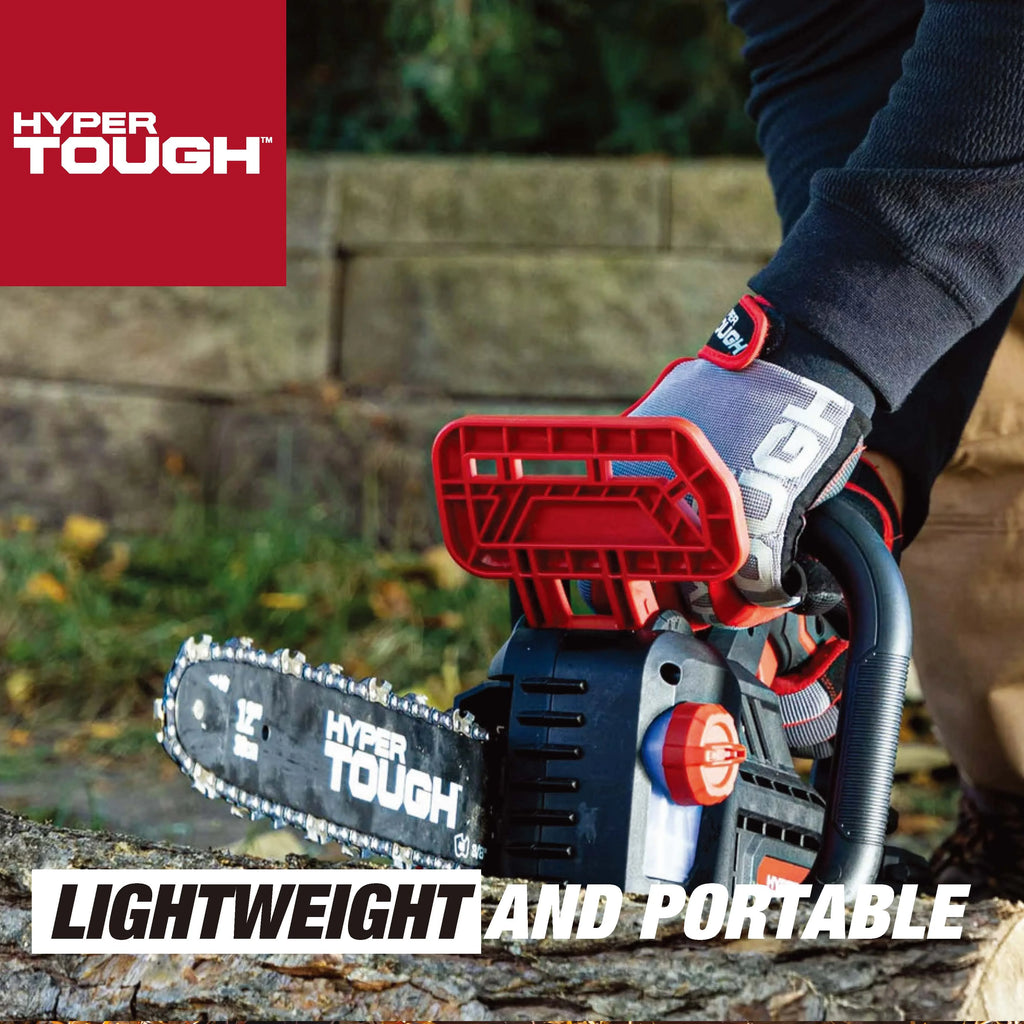 Hyper Tough 20V 4.0ah Battery Powered 12in Brushless Chainsaw, HT22 - 401 - 03 - 03