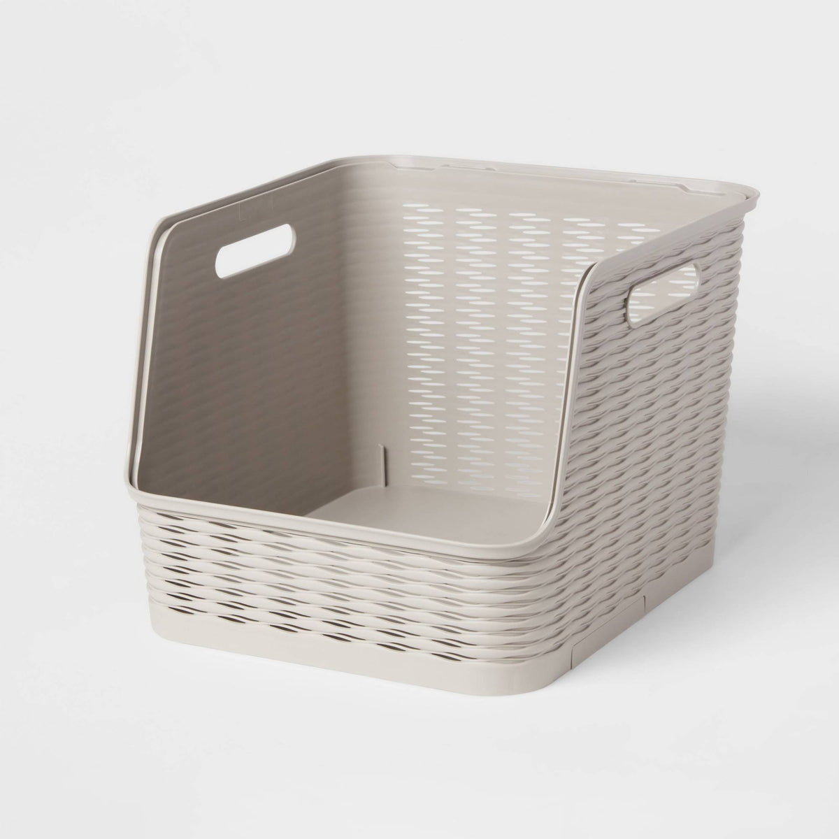 Wave Open Front Bin Gray - Brightroom