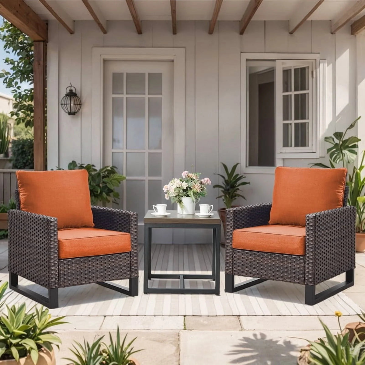Bellefurn Outdoor Deep Seat Cushion 24 X 24 X 6 in for Patio Furniture, Outdoor Chair Cushions Waterproof & Fade Resistant Patio Furniture Cushions for Wicker Chair, Sofa, Couch