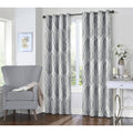 84"x52" Caprese Grommet Top Blackout Curtain Panel Silver - Eclipse