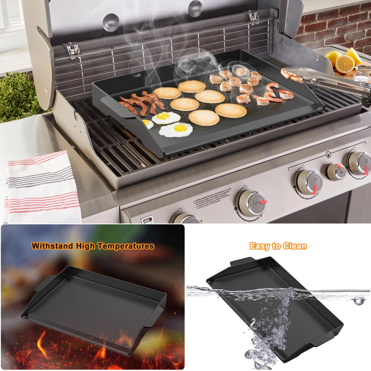 Onlyfire 23 x 16 Universal Cast Iron Cooking Griddle