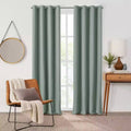 Fieldcrest Davina Energy Saving 100% Blackout Grommet Top Single Curtain Panel Green