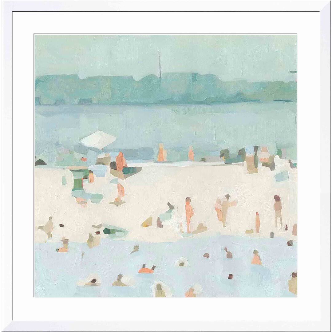 Sea Glass Sandbar I by Emma Scarvey - Picture Frame Painting Joss & Main Size: 12"H x 12"W, Frame Color: Black