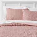 7pc Queen Strawberry Print Reversible Microfiber Comforter & Sheet Set Light Pink - Room Essentials