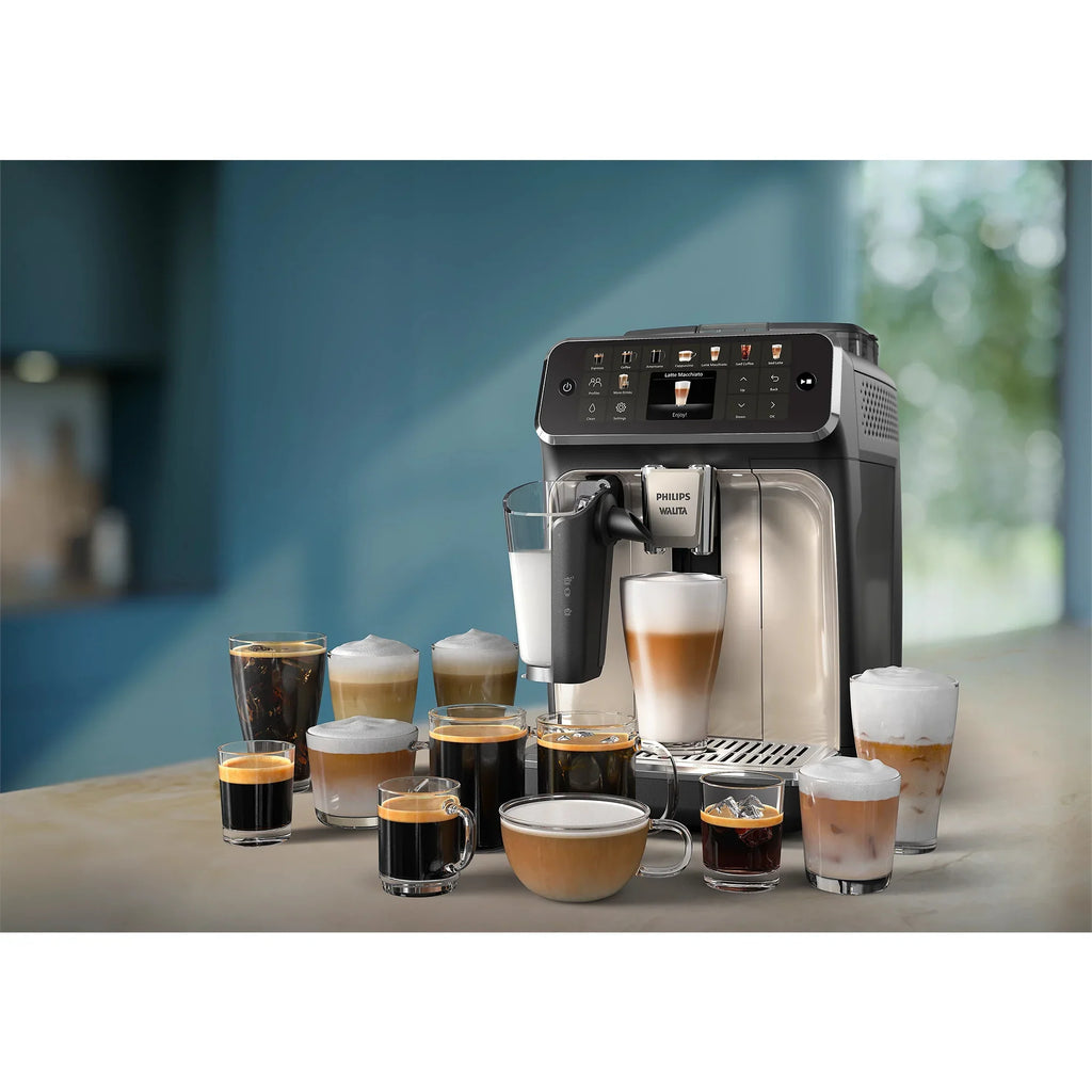 PHILIPS EP5447/90 Serie 5400 LatteGo 11 Kaffeespezialitäten Kaffeevollautomat Schwarz/Chrom