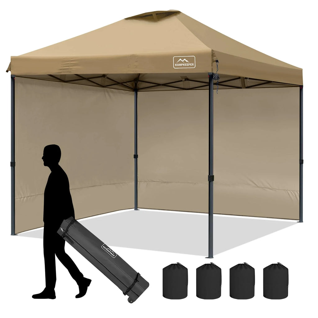 KAMPKEEPER 10x10 Pop Up Canopy Tent with Sidewalls