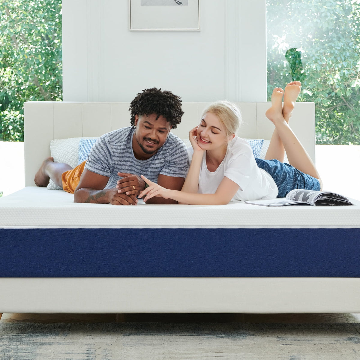Twin Mattress, JIAVA 8" Medium Gel Memory Foam Mattress with Pressure Relief for Adult
