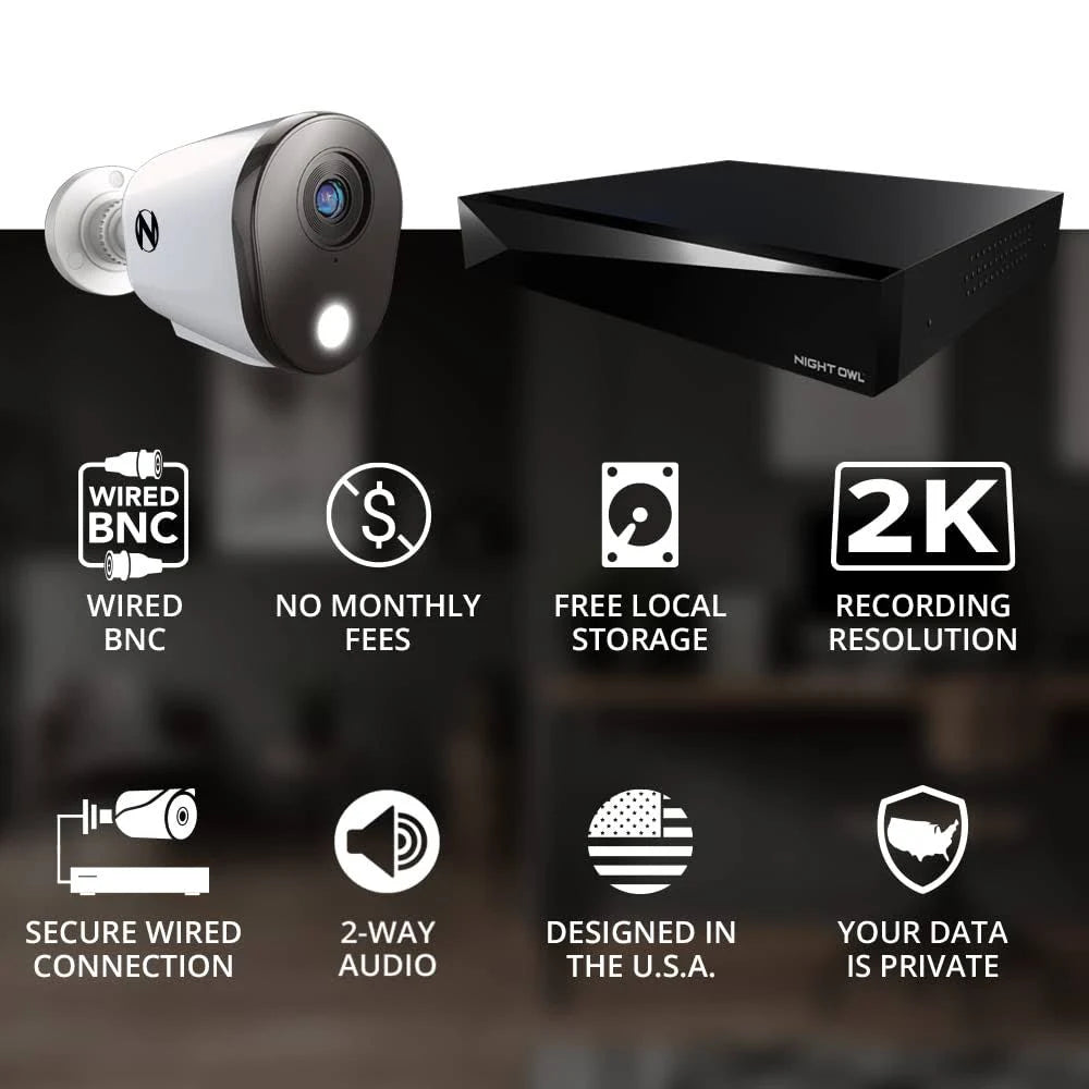 Night Owl 12 Channel DVR Home Security Camera System - 8 Pack - MadeInUSA