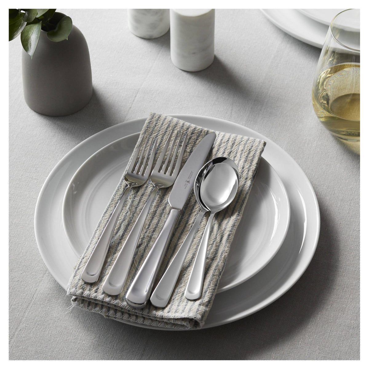 J.A. Henckels International Silvano 18/10 Stainless Steel 45-pc. Flatware Set