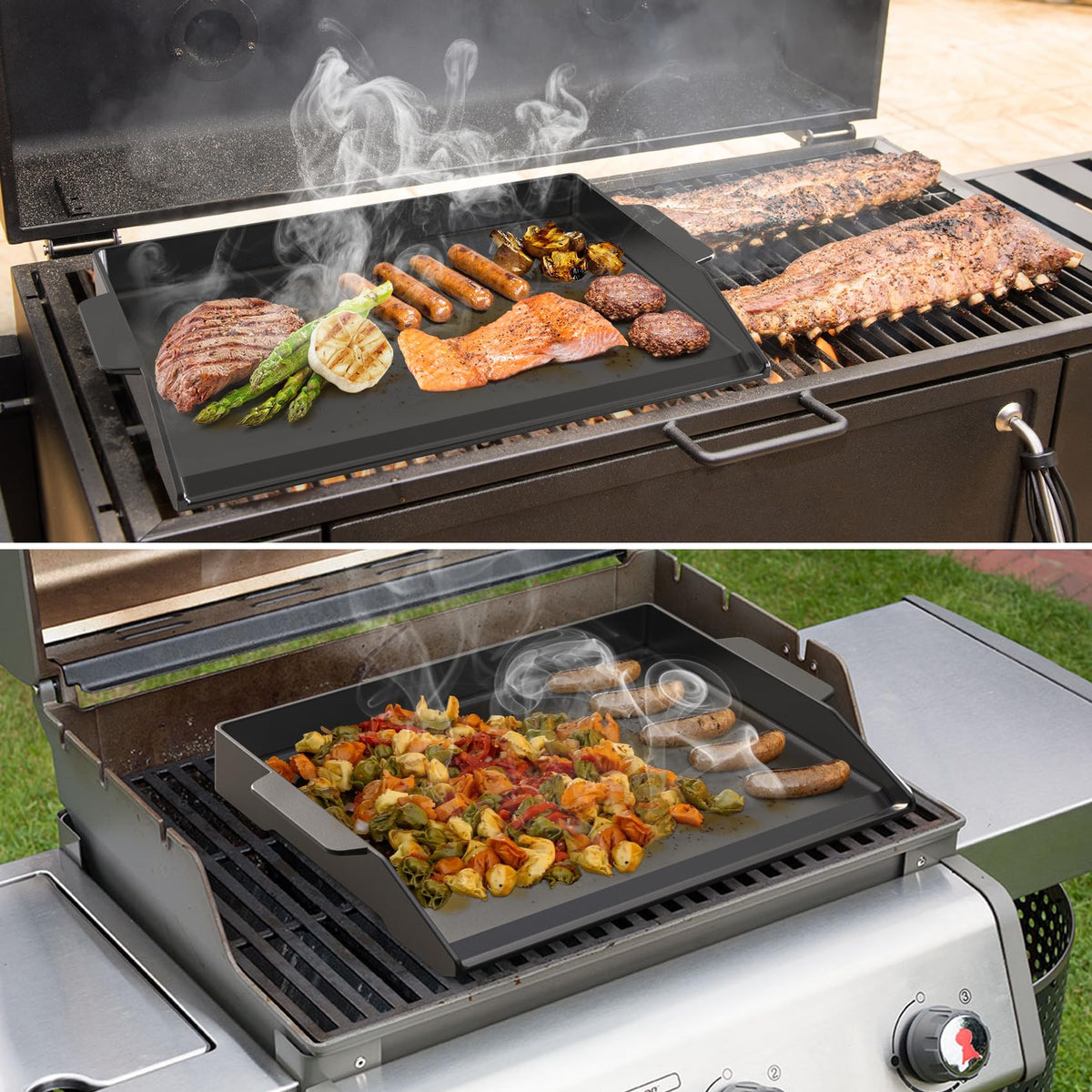 Onlyfire 23 x 16 Universal Cast Iron Cooking Griddle