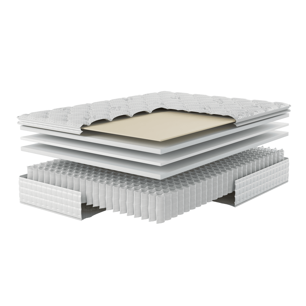 Cashmere 14''. Hybrid of Memory Foam Layers and Individually Wrapped Pocketed Coils Mattress. Queen