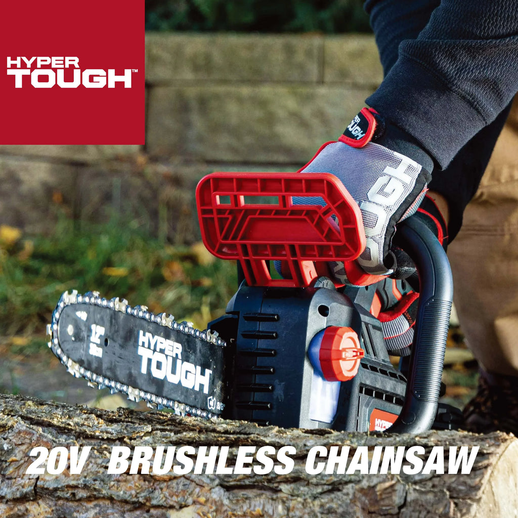 Hyper Tough 20V 4.0ah Battery Powered 12in Brushless Chainsaw, HT22 - 401 - 03 - 03