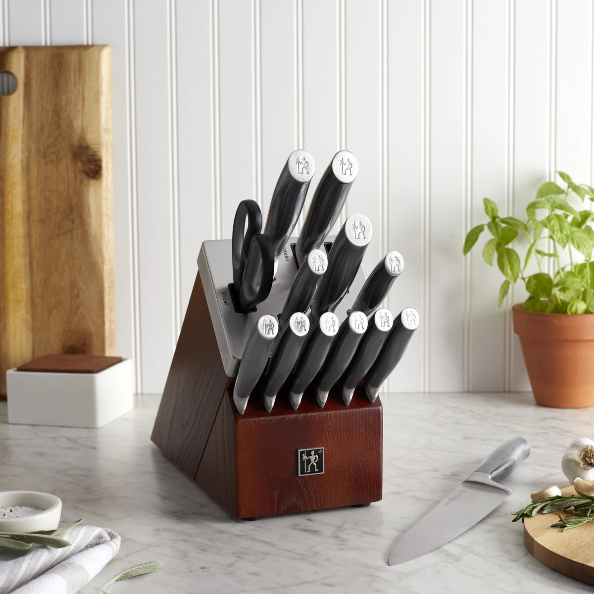 J.A. Henckels International Graphite 14 - Pc Self - Sharpening Knife Block Set