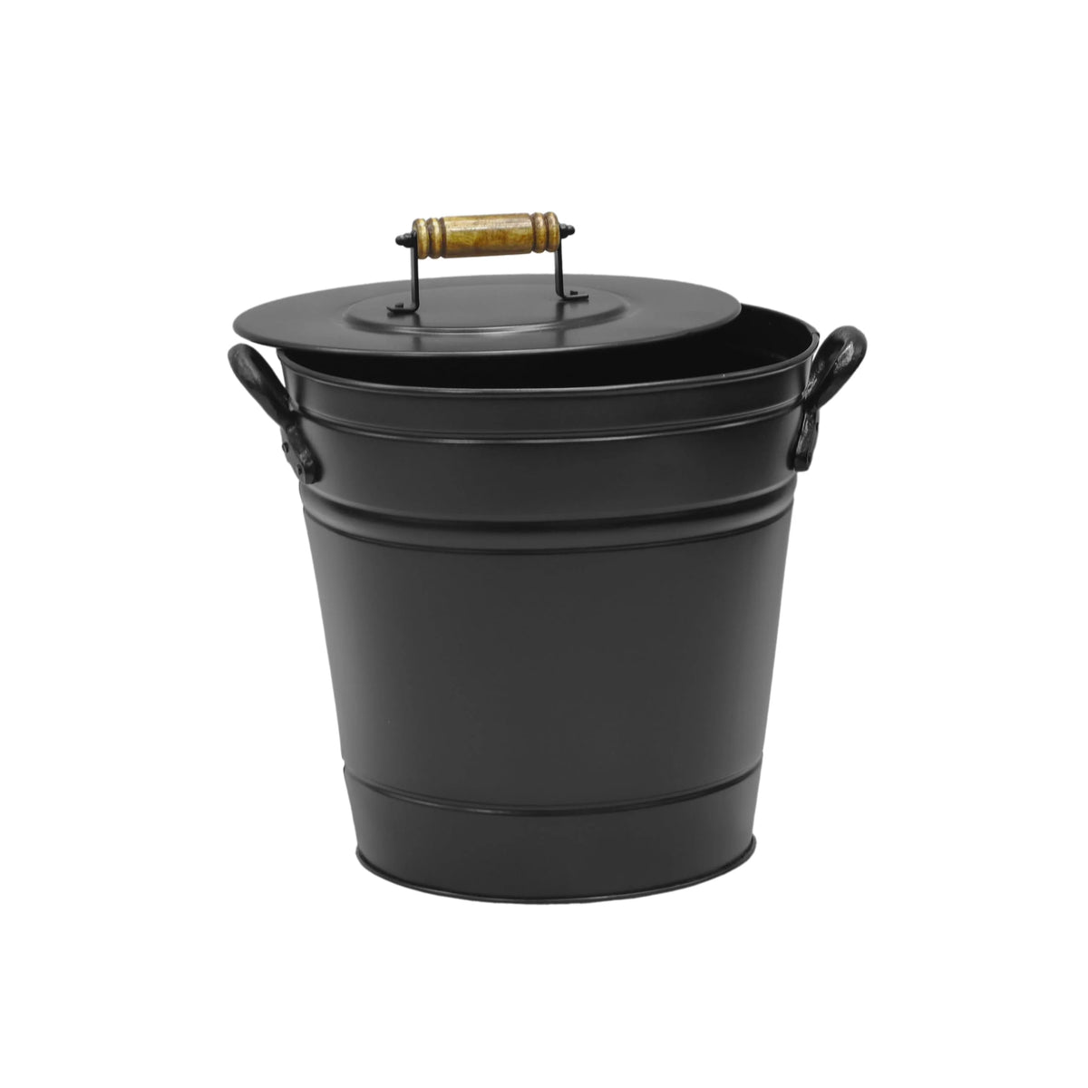 Tangkula 3 Gallon Ash Bucket with Lid for Fire Pits Wood Burning Stoves