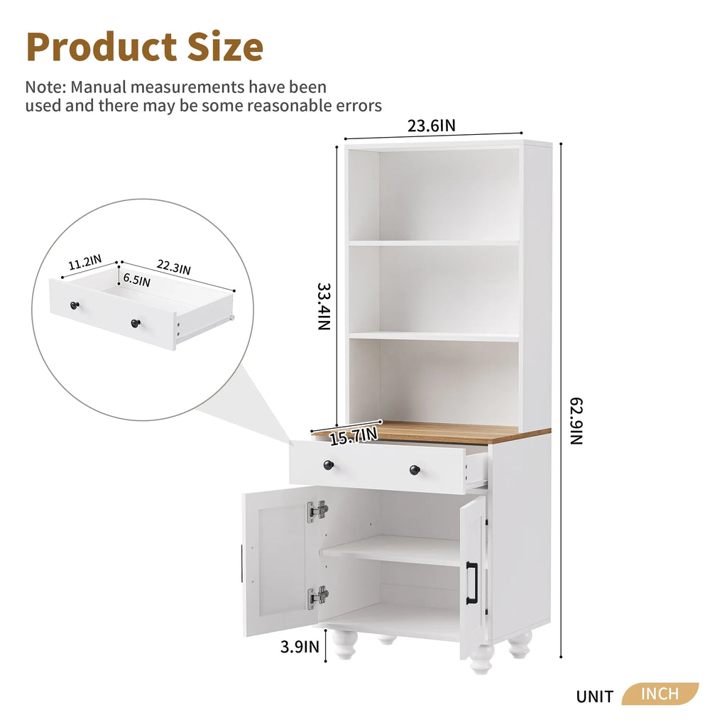 Euroco 110" Entertainment Center Wall Unit Set with Glass Display Cabinets, Adjustable Shelves & Vintage TV Stand for Tvs up to 85", Farmhouse Style Media Console with Storage, Gourd Legs