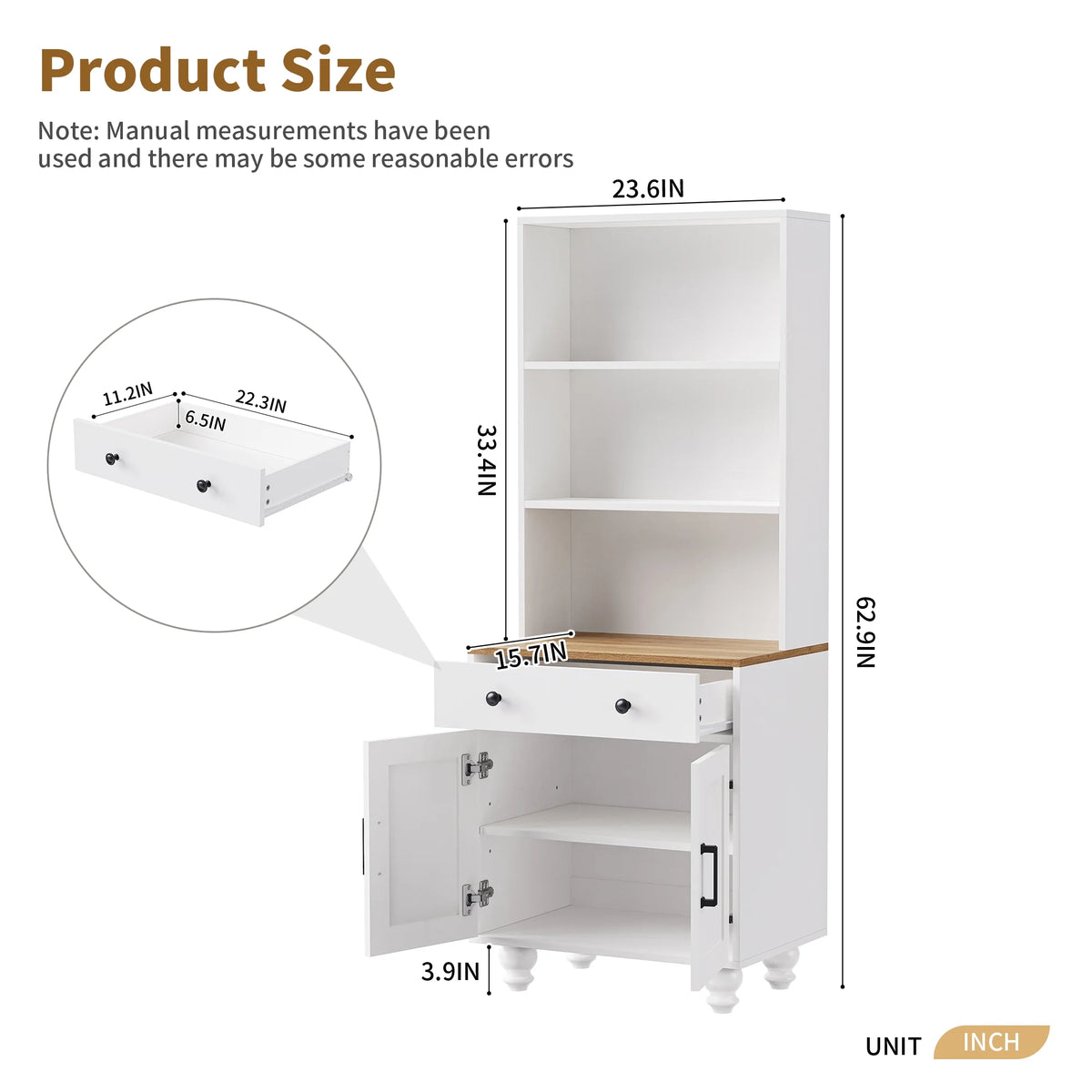 Euroco 110" Entertainment Center Wall Unit Set with Glass Display Cabinets, Adjustable Shelves & Vintage TV Stand for Tvs up to 85", Farmhouse Style Media Console with Storage, Gourd Legs