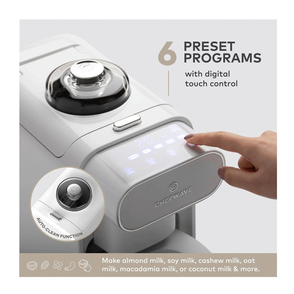 Chefwave Milkmade Non - Dairy Milk Maker with Handheld Milk Frother