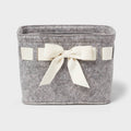 Threshold Felt Gray Basket with Ivory Velvet Ribbon | Target