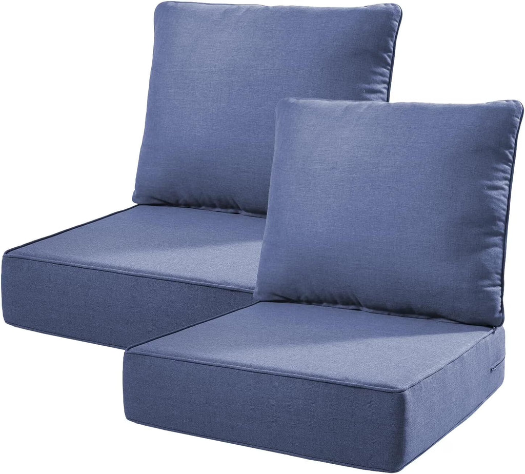 Bellefurn Outdoor Deep Seat Cushion 24 X 24 X 6 in for Patio Furniture, Outdoor Chair Cushions Waterproof & Fade Resistant Patio Furniture Cushions for Wicker Chair, Sofa, Couch