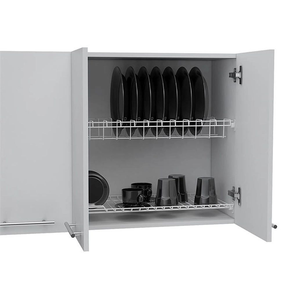 TUHOME 120 Wall Cabinet Engineered Wood Cabinets in White