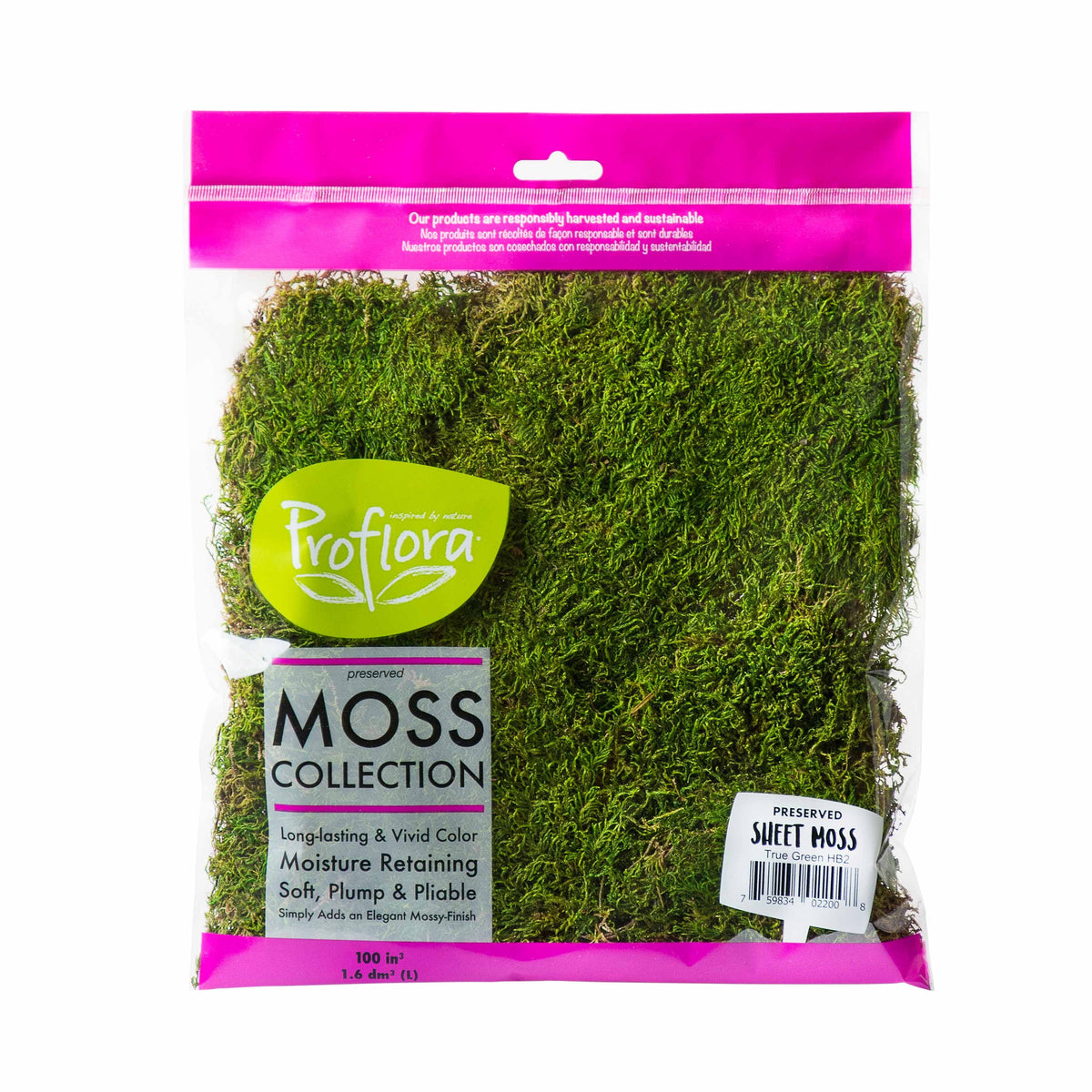 Proflora True Green Sheet Moss - 2 oz