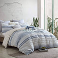Swift Home Anahita Washed Yarn-Dyed 100 % Cotton Dobby Clip Dot 5-Piece Comforter Set, King/Cal King