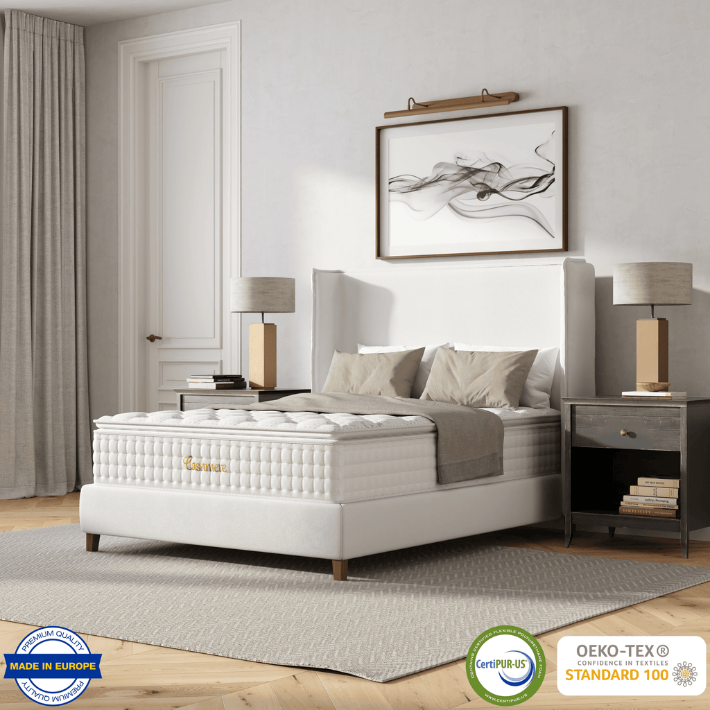 Cashmere 14''. Hybrid of Memory Foam Layers and Individually Wrapped Pocketed Coils Mattress. Queen