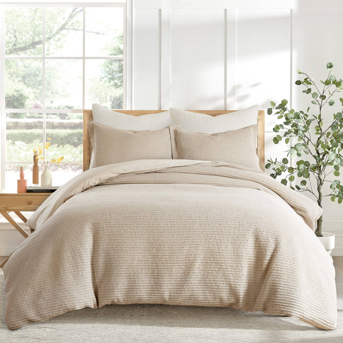 Cloud Waffle Taupe Twin Duvet Set - Levtex Home
