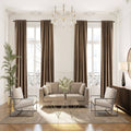 Extra Long and Extra Wide Solid Luxury Matte Velvet Single Curtain Panel Lilijan Home & Curtain Size per Panel: 52" W x 120" L, Curtain Color: 21 Anti