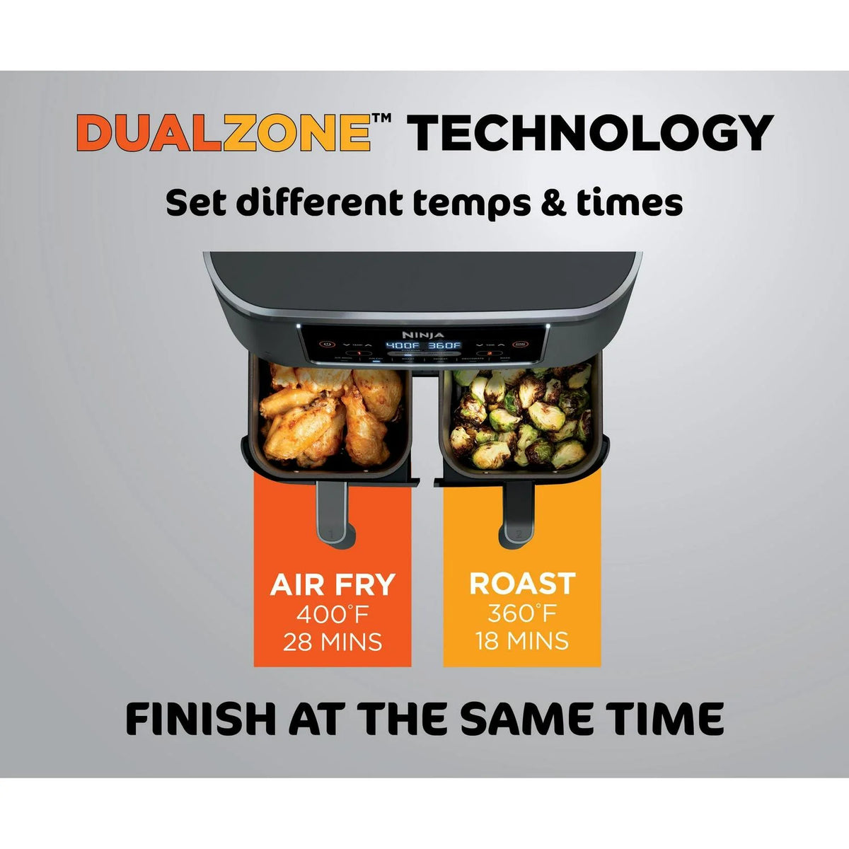 Ninja Foodi 6 - in - 1 8 - Quart 2 - Basket Air Fryer with Dualzone Technology