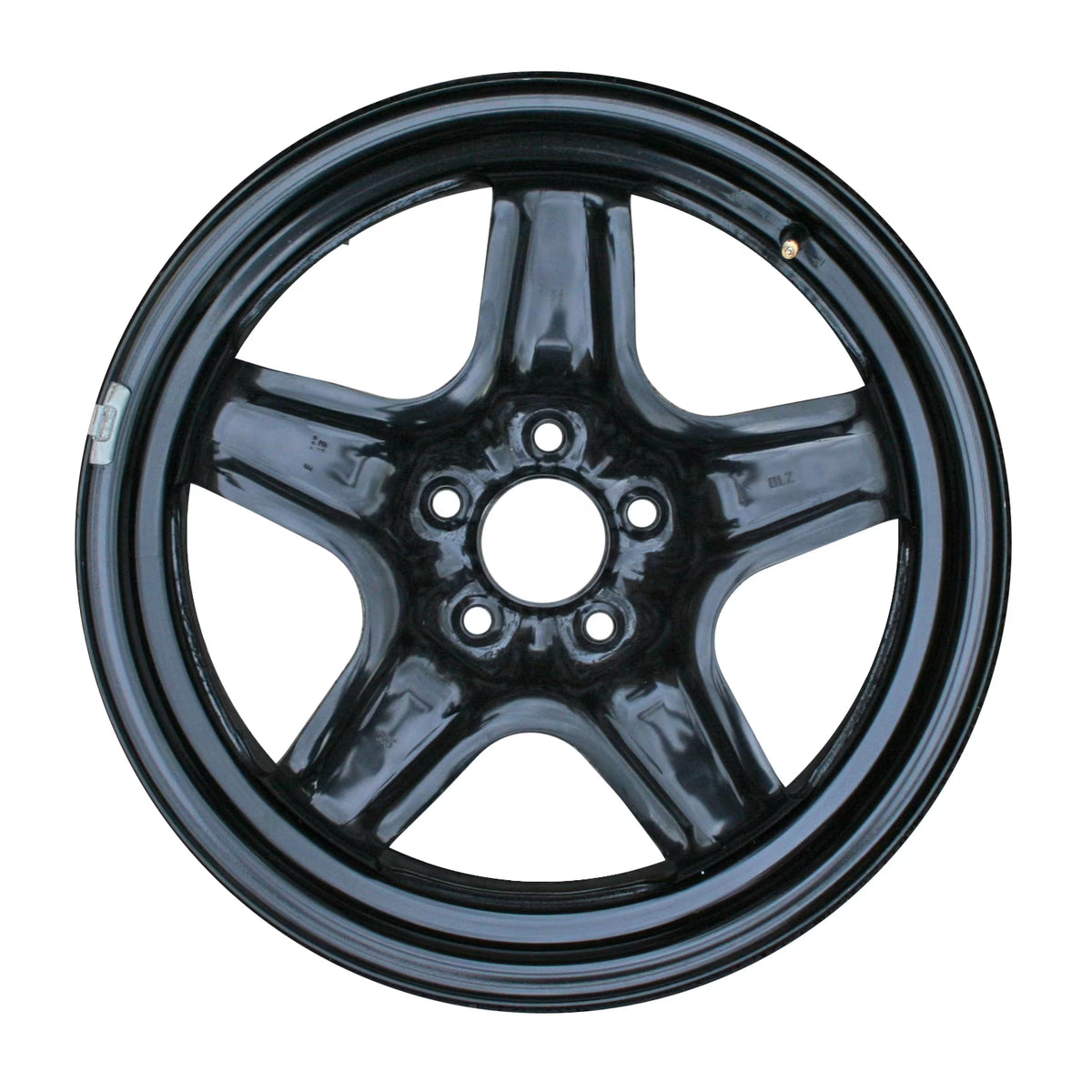 New Aftermarket Painted Black Steel Wheel 17 x 7 9597624 5 Spoke Style Fits 2007 - 2009 Saturn Aura