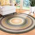 Safavieh BRD308A Braided Multi - 3' Round