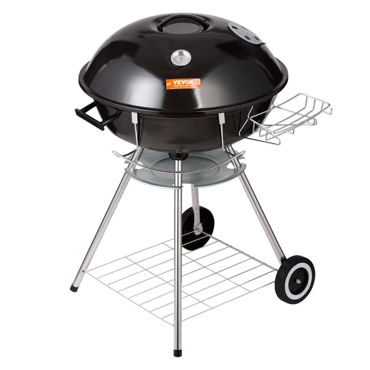 VEVOR 22 inch Kettle Charcoal Grill Premium Kettle Grill with Wheels and Cover PGLCJKETTLE22IHXUV0