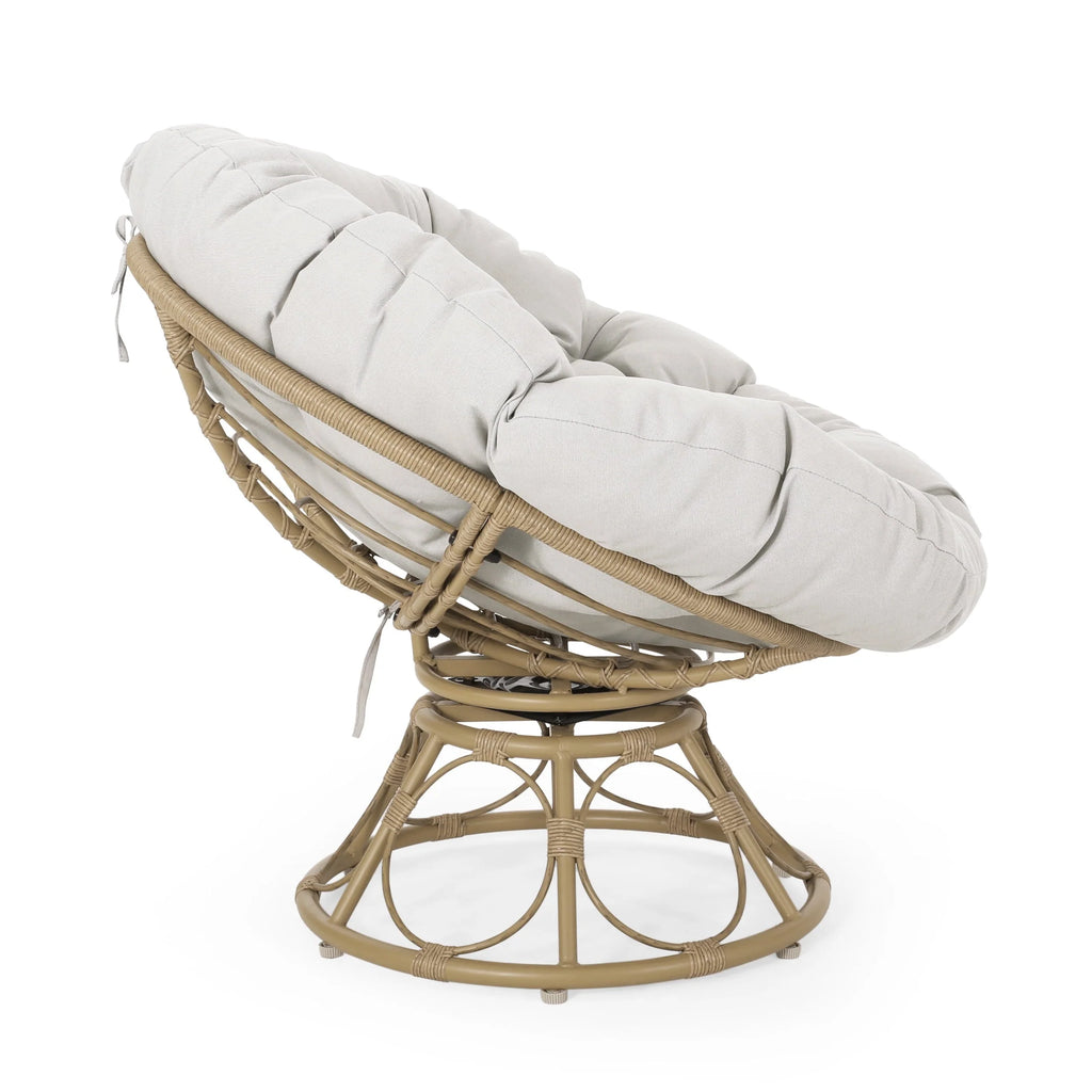Noble House Raylea Outdoor Wicker Chair, Beige, Light Brown
