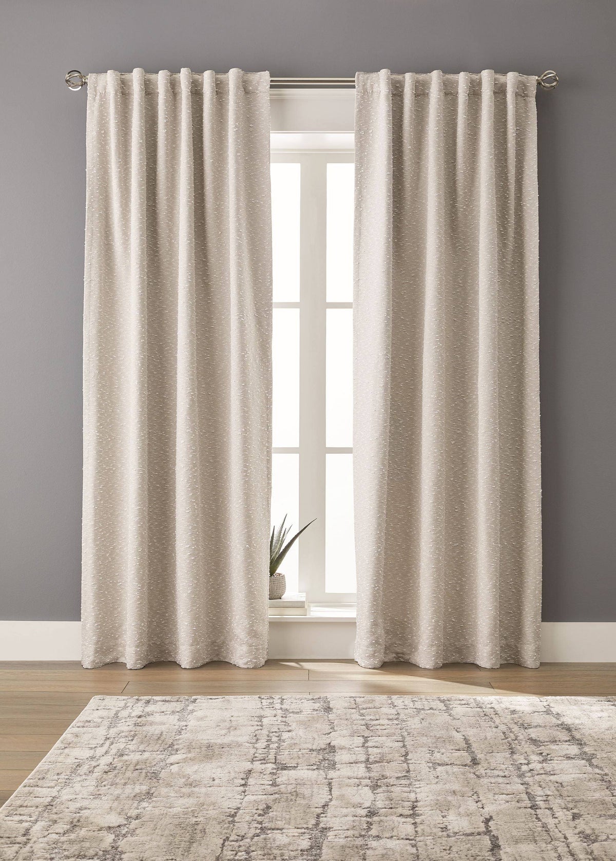 Better Homes & Gardens Boucle Blackout Curtain Panel - Beige - 50 x 95 in