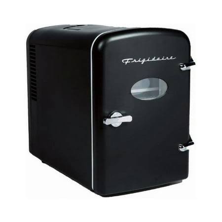 Frigidaire Retro 6 Can Mini Beverage/Skincare Cooler, Efmis129, Black