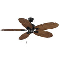 Hampton Bay 32719 Lillycrest II 52 in. Indoor/Outdoor Matte Black Wet Rated Ceiling Fan with 5 Weather Resistant QuickInstall Blades