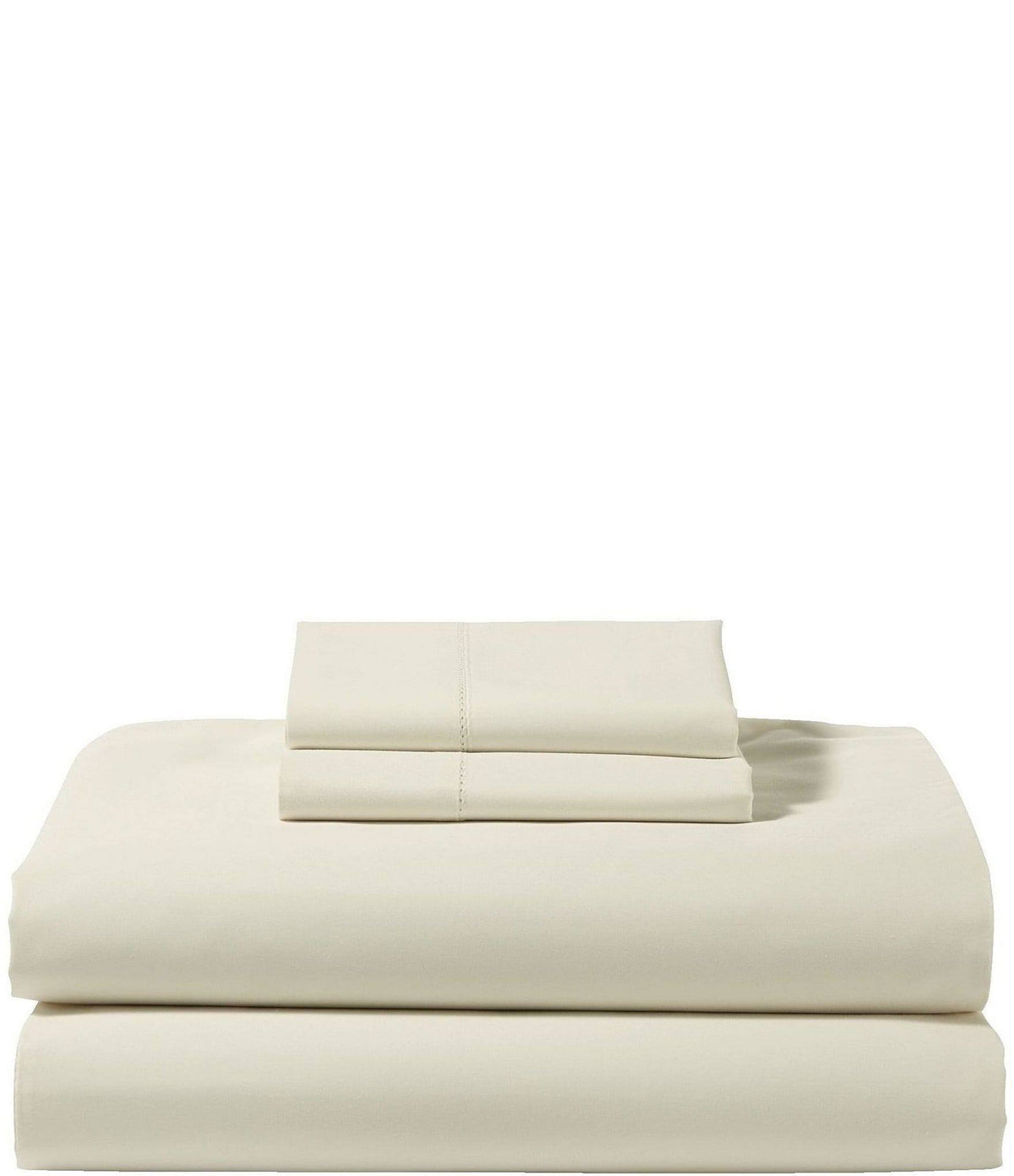 L.L.Bean 280-Thread Count Pima Cotton Percale Sheet Set, Queen Sheet Set, Cream