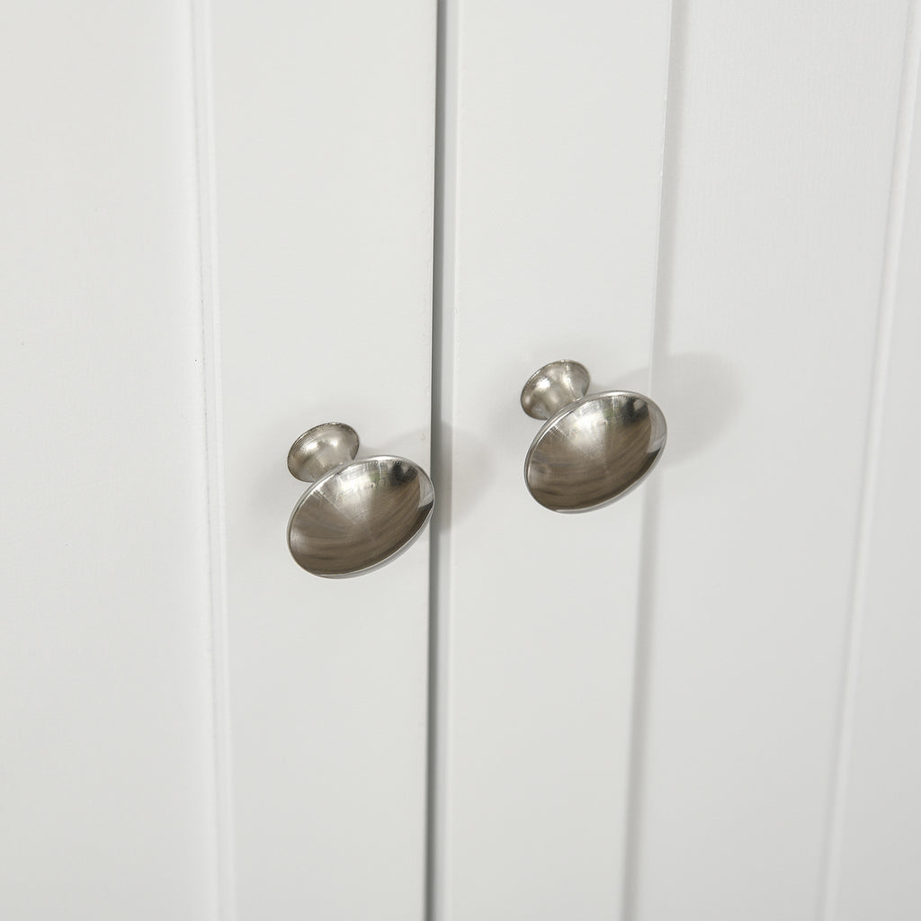 HOMCOM Küchenschrank Speisekammer 2 Türen mit 5 Regalen und 12 Gewürzregalen - 60 x 30 x 104 cm - weiß