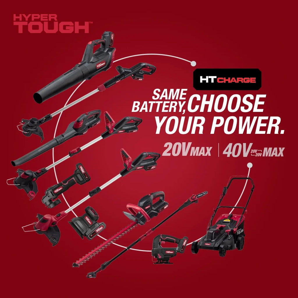 Hyper Tough 20V 4.0ah Battery Powered 12in Brushless Chainsaw, HT22 - 401 - 03 - 03