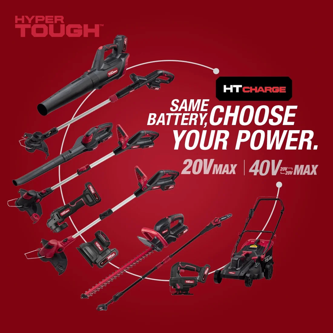 Hyper Tough 20V 4.0ah Battery Powered 12in Brushless Chainsaw, HT22 - 401 - 03 - 03
