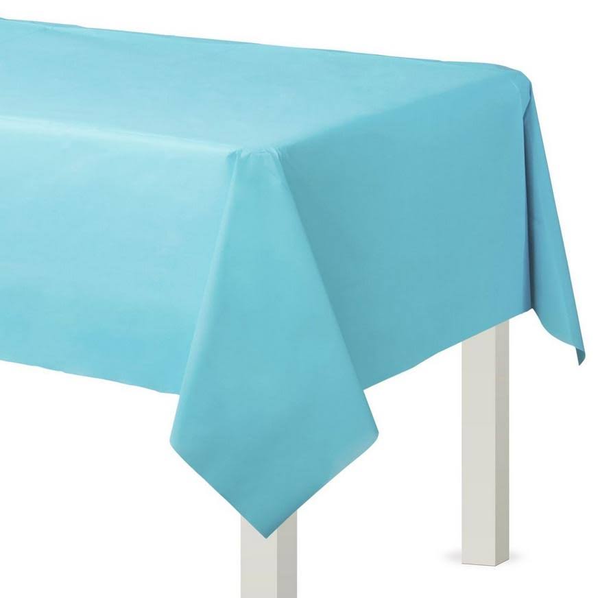 Bright Blue Plastic Tablecover, 54"-108" - Party Supplies