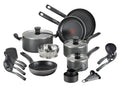 T-Fal 18-pc. Nonstick Cookware Set - Grey
