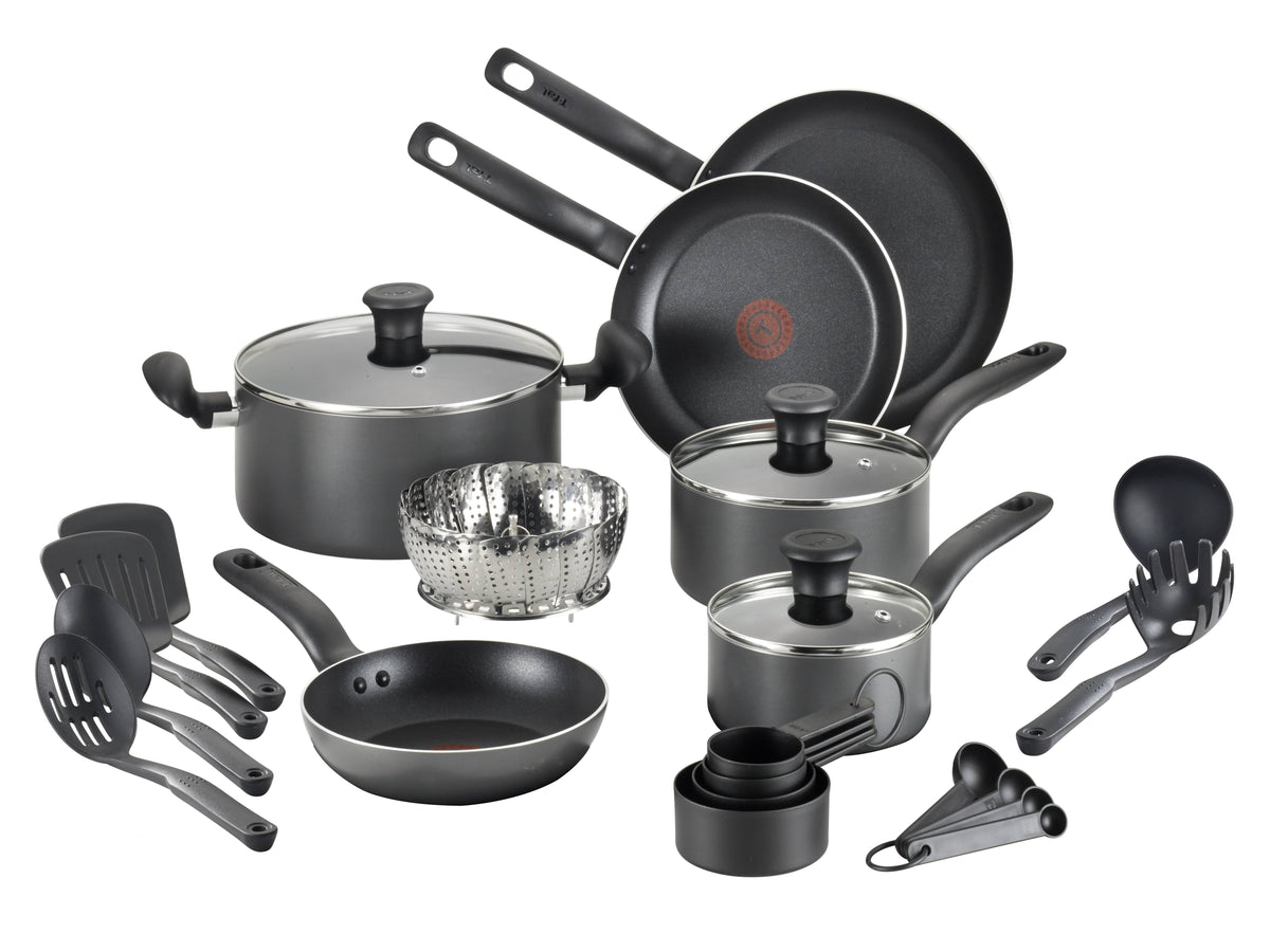 T-Fal 18-pc. Nonstick Cookware Set - Grey